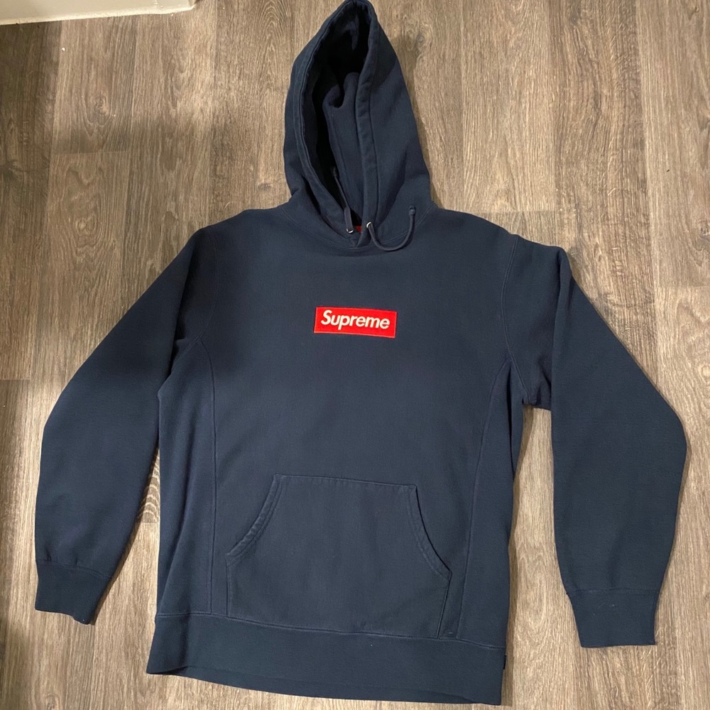 Supreme red box logo hoodie size xl